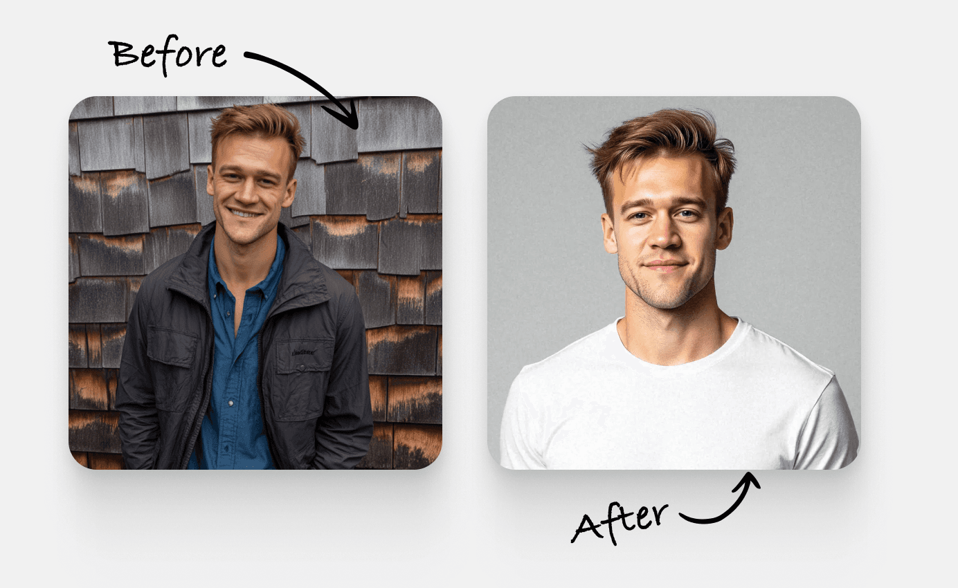 A before and after comparison