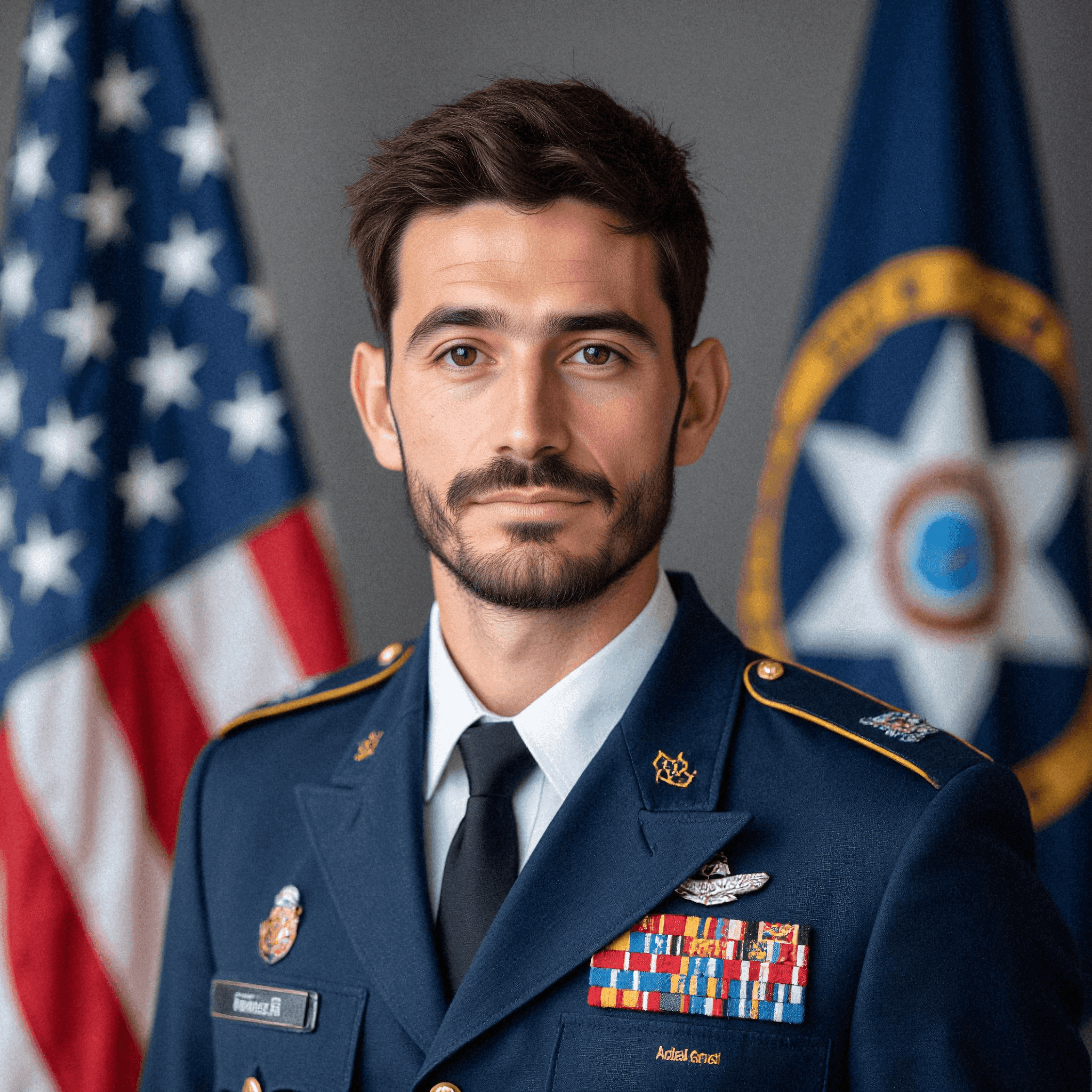 Space Force officer in service dress uniform