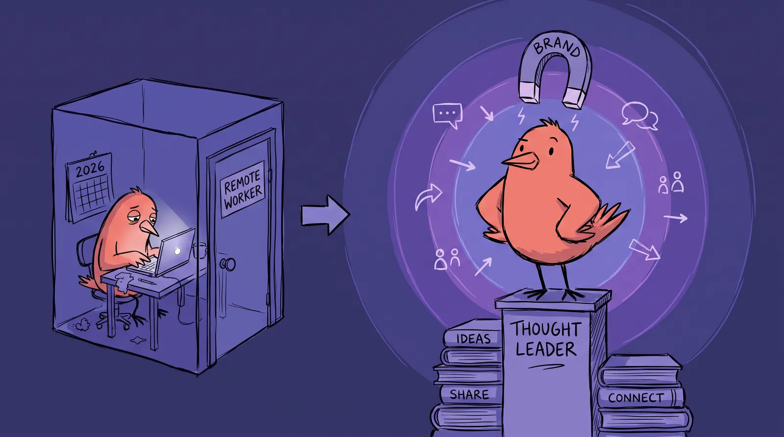 Remote Worker to Thought Leader: How to Build a Magnetic Personal Brand on LinkedIn in 2026