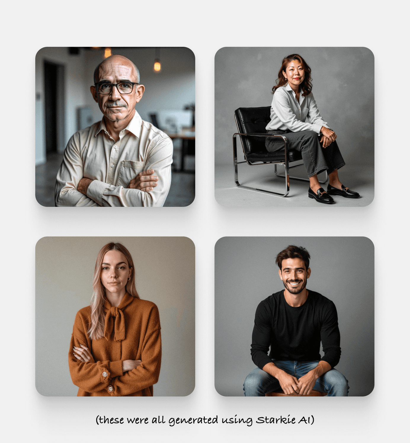 Some examples of professional AI headshots