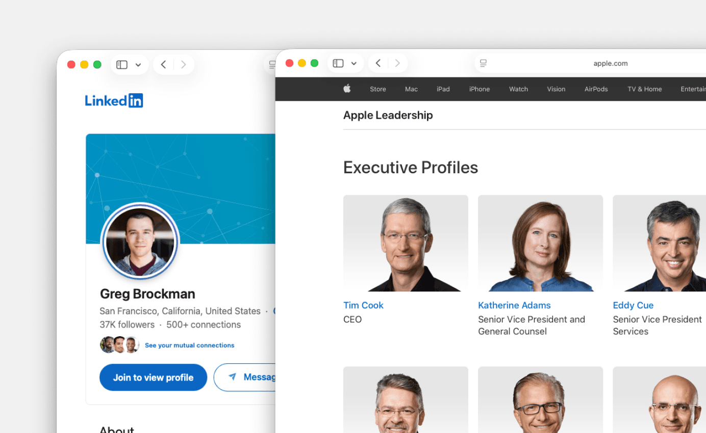 A before and after comparison