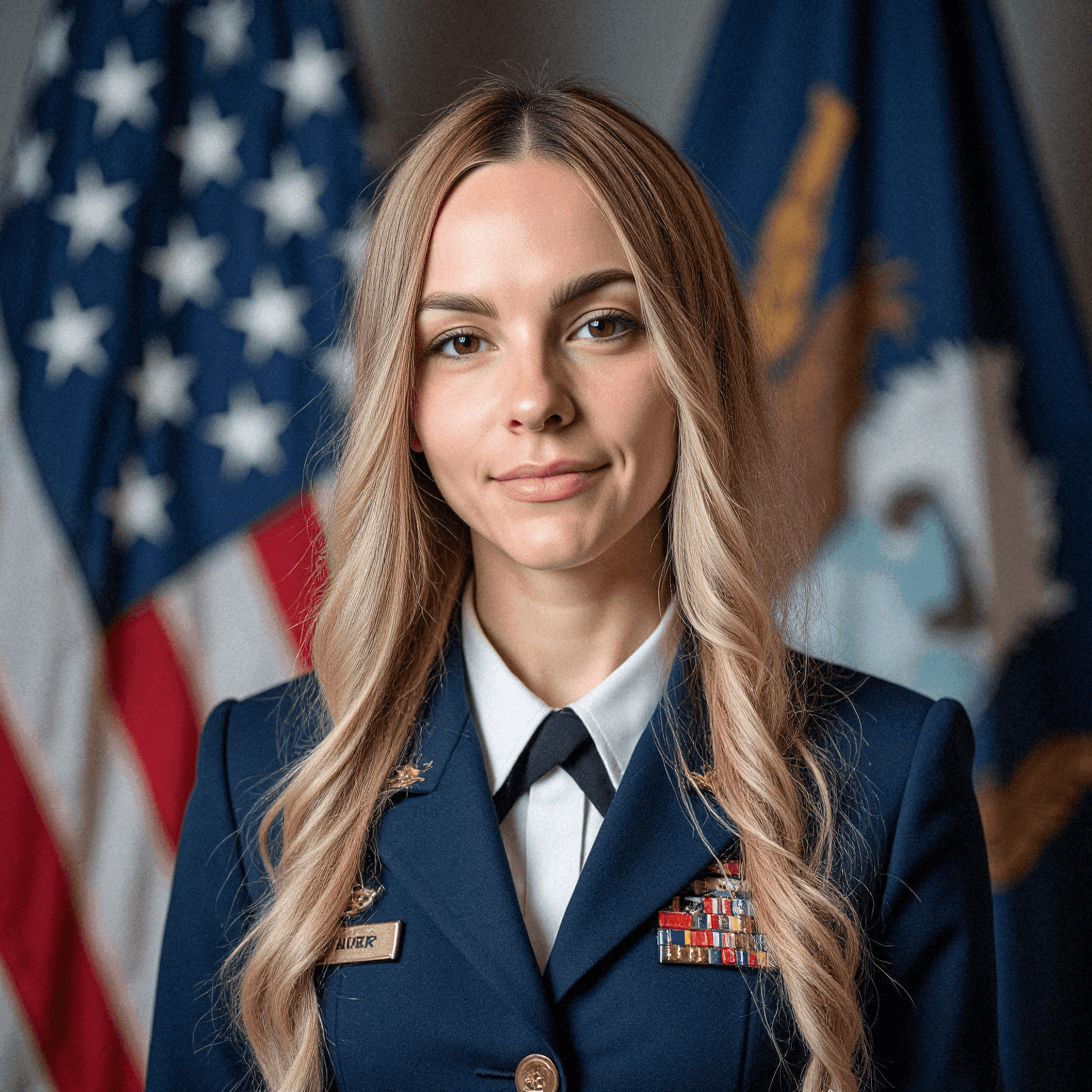 Woman in U.S. Air Force Uniform