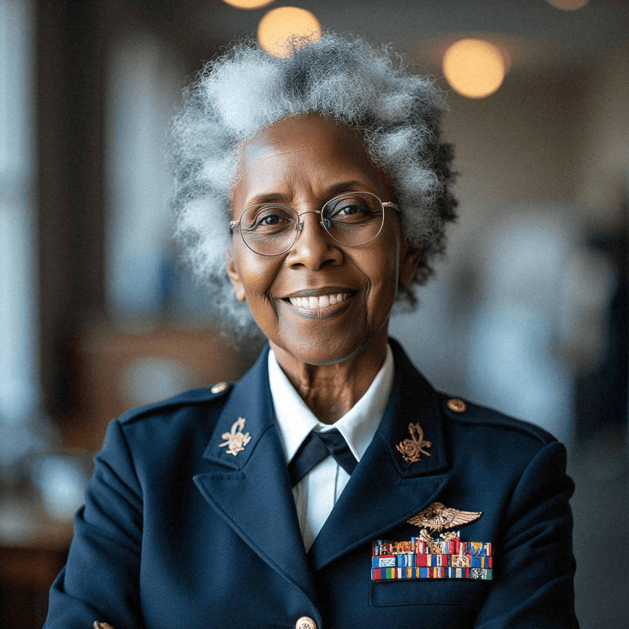 Woman in Coast Guard Dress Blues