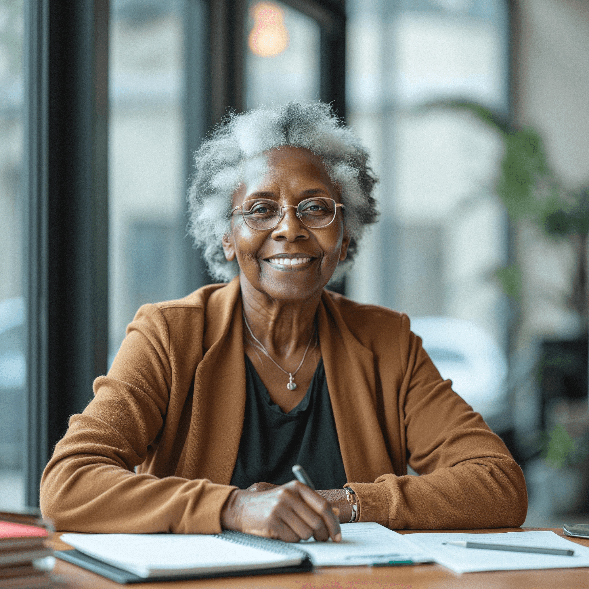 Senior woman in modern workspace