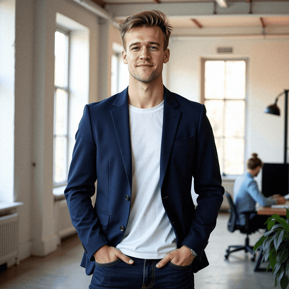 Confident man in business attire